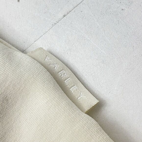 Varley Adelaine Pullover Ivory Sweatshirt Women's Small Oversized Cinched Waist - Picture 6 of 12